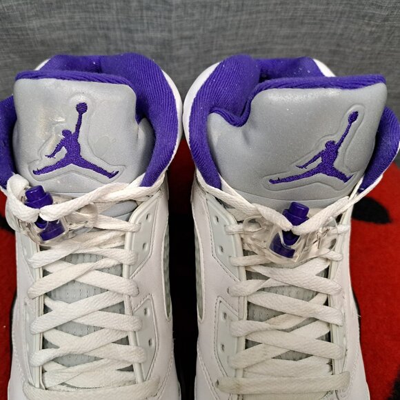%Size 10.5 Men Nike Air Jordan 5 Retro Dark Concord White Sneakers AJ4 main image 10